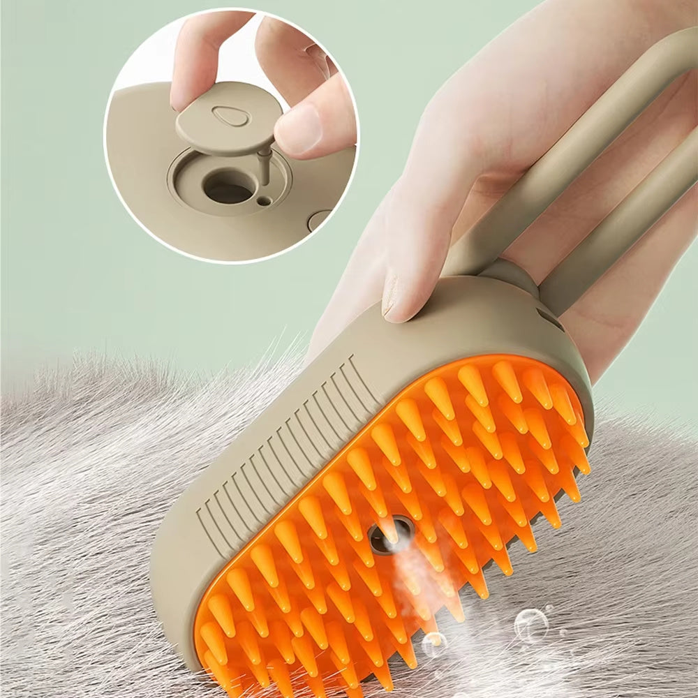 Brosse à vapeur pour chiens et chats