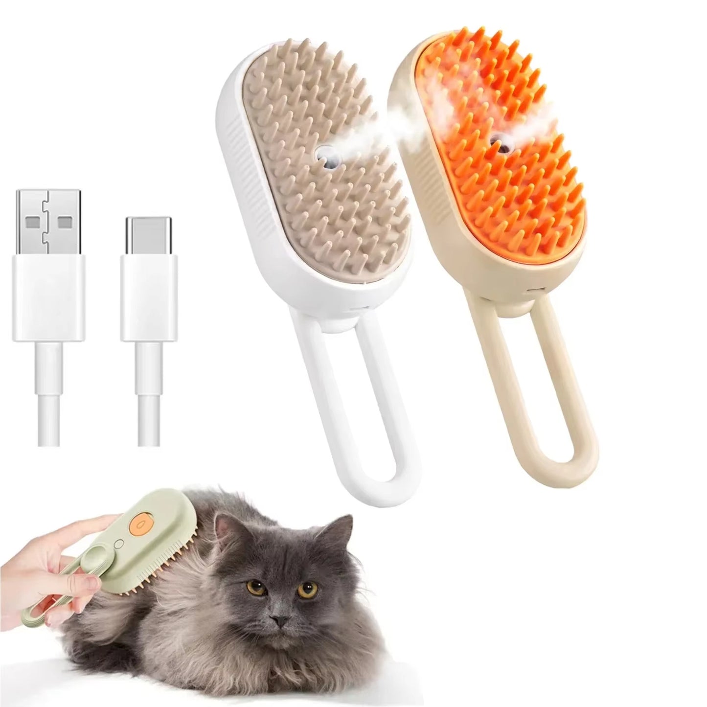 Brosse à vapeur pour chiens et chats