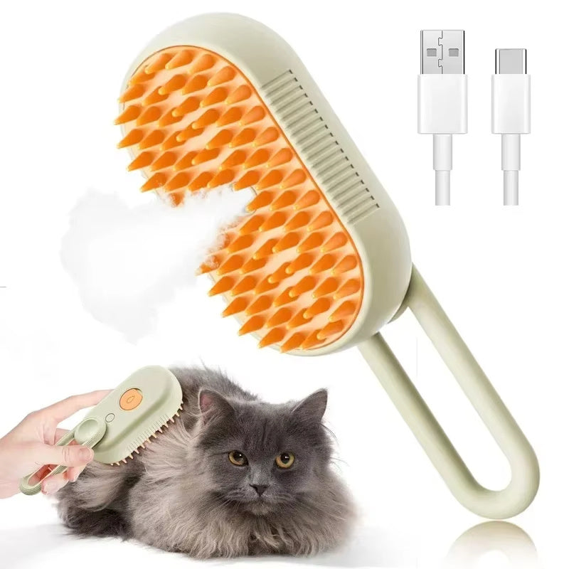 Brosse à vapeur pour chiens et chats